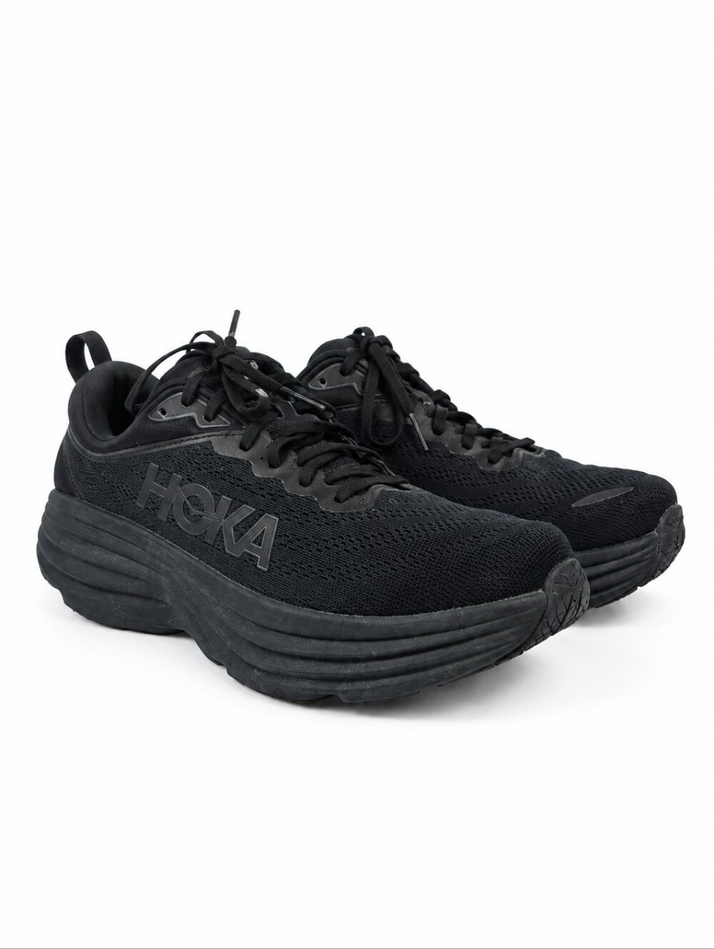 Hoka One One Bondi 8 Black Men's Running Shoes Size 9.5